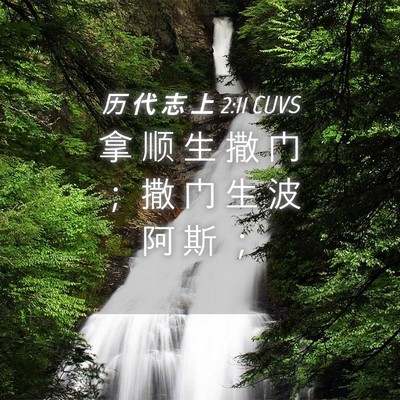 Picture 04 - 历 代 志 上 2:11 CUVS - 拿 顺 生 撒 门 ； 撒 门 生 波 阿 斯 - Bible Verse Picture