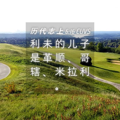 Picture 04 - 历 代 志 上 6:16 CUVS - 利 未 的 儿 子 是 革 顺 、 哥 辖 、 - Bible Verse Picture
