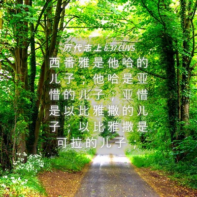 Picture 04 - 历 代 志 上 6:37 CUVS - 西 番 雅 是 他 哈 的 儿 子 ； 他 哈 - Bible Verse Picture