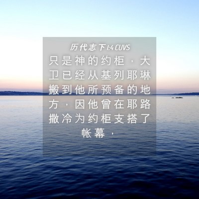 Picture 04 - 历 代 志 下 1:4 CUVS - 只 是 神 的 约 柜 ， 大 卫 已 经 从 - Bible Verse Picture