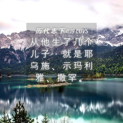 Picture 04 - 历 代 志 下 11:19 CUVS - 从 他 生 了 几 个 儿 子 ， 就 是 耶 - Bible Verse Picture