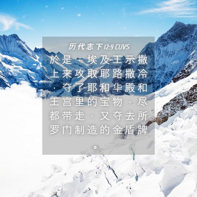 Picture 04 - 历 代 志 下 12:9 CUVS - 於 是 ， 埃 及 王 示 撒 上 来 攻 取 - Bible Verse Picture