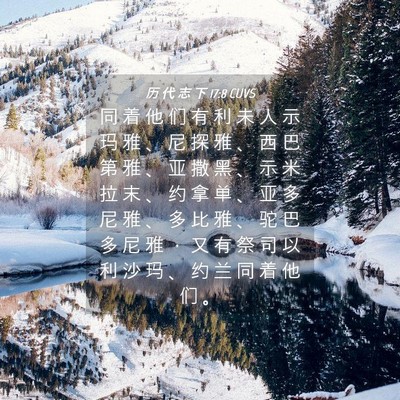 Picture 04 - 历 代 志 下 17:8 CUVS - 同 着 他 们 有 利 未 人 示 玛 雅 、 - Bible Verse Picture