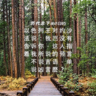 Picture 04 - 历 代 志 下 18:17 CUVS - 以 色 列 王 对 约 沙 法 说 ： 我 岂 - Bible Verse Picture