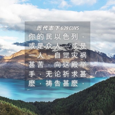 Picture 04 - 历 代 志 下 6:29 CUVS - 你 的 民 以 色 列 ， 或 是 众 人 ， - Bible Verse Picture