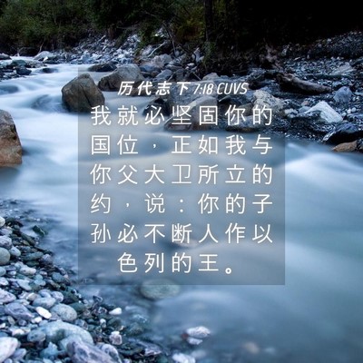 Picture 04 - 历 代 志 下 7:18 CUVS - 我 就 必 坚 固 你 的 国 位 ， 正 如 - Bible Verse Picture