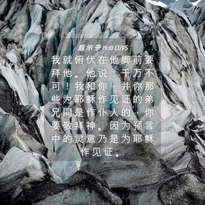 Picture 04 - 启 示 录 19:10 CUVS - 我 就 俯 伏 在 他 脚 前 要 拜 他 。 - Bible Verse Picture