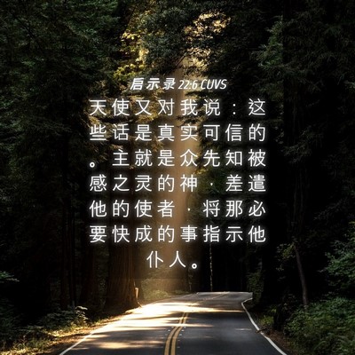 Picture 04 - 启 示 录 22:6 CUVS - 天 使 又 对 我 说 ： 这 些 话 是 真 - Bible Verse Picture
