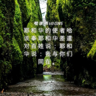 Picture 04 - 哈 该 书 1:13 CUVS - 耶 和 华 的 使 者 哈 该 奉 耶 和 华 - Bible Verse Picture