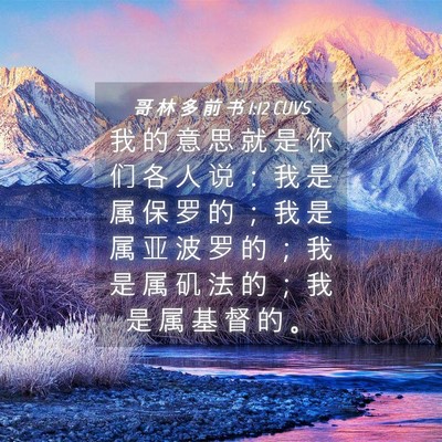 Picture 04 - 哥 林 多 前 书 1:12 CUVS - 我 的 意 思 就 是 你 们 各 人 说 ： - Bible Verse Picture