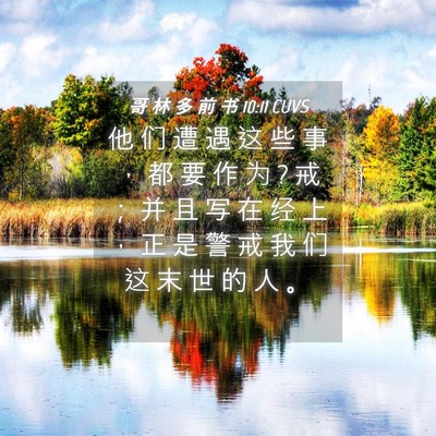 Picture 04 - 哥 林 多 前 书 10:11 CUVS - 他 们 遭 遇 这 些 事 ， 都 要 作 为 ? - Bible Verse Picture