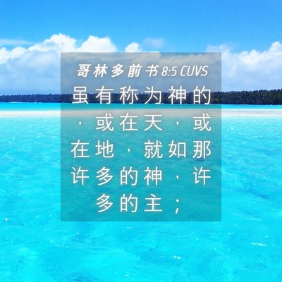 Picture 04 - 哥 林 多 前 书 8:5 CUVS - 虽 有 称 为 神 的 ， 或 在 天 ， 或 - Bible Verse Picture