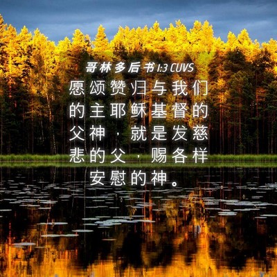 Picture 04 - 哥 林 多 后 书 1:3 CUVS - 愿 颂 赞 归 与 我 们 的 主 耶 稣 基 - Bible Verse Picture