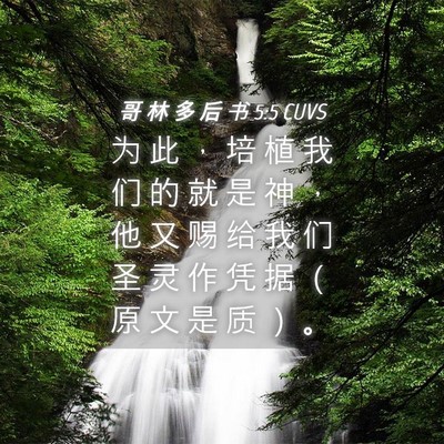 Picture 04 - 哥 林 多 后 书 5:5 CUVS - 为 此 ， 培 植 我 们 的 就 是 神 ， - Bible Verse Picture