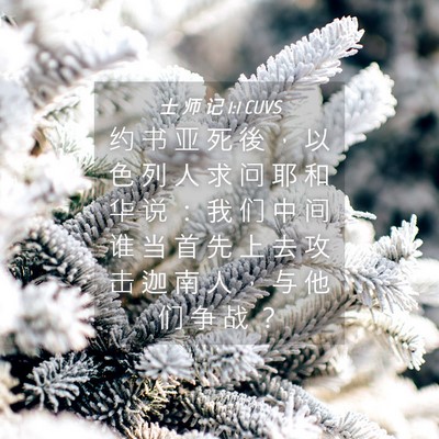 Picture 04 - 士 师 记 1:1 CUVS - 约 书 亚 死 後 ， 以 色 列 人 求 问 - Bible Verse Picture