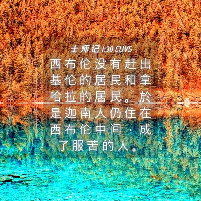 Picture 04 - 士 师 记 1:30 CUVS - 西 布 伦 没 有 赶 出 基 伦 的 居 民 - Bible Verse Picture