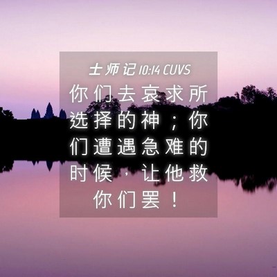 Picture 04 - 士 师 记 10:14 CUVS - 你 们 去 哀 求 所 选 择 的 神 ； 你 - Bible Verse Picture