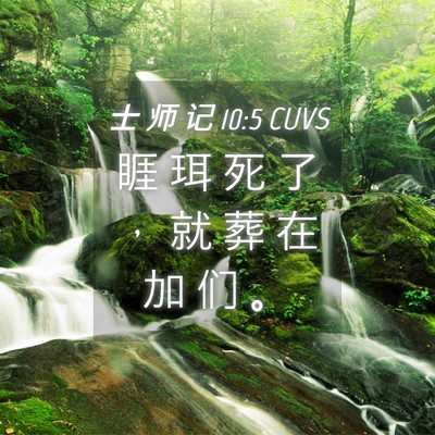 Picture 04 - 士 师 记 10:5 CUVS - 睚 珥 死 了 ， 就 葬 在 加 们 - Bible Verse Picture