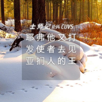 Picture 04 - 士 师 记 11:14 CUVS - 耶 弗 他 又 打 发 使 者 去 见 亚 扪 - Bible Verse Picture