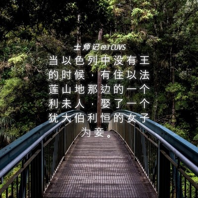 Picture 04 - 士 师 记 19:1 CUVS - 当 以 色 列 中 没 有 王 的 时 候 ， - Bible Verse Picture