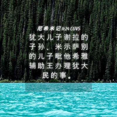 Picture 04 - 尼 希 米 记 11:24 CUVS - 犹 大 儿 子 谢 拉 的 子 孙 、 米 示 - Bible Verse Picture