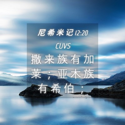 Picture 04 - 尼 希 米 记 12:20 CUVS - 撒 来 族 有 加 莱 ； 亚 木 族 有 希 - Bible Verse Picture