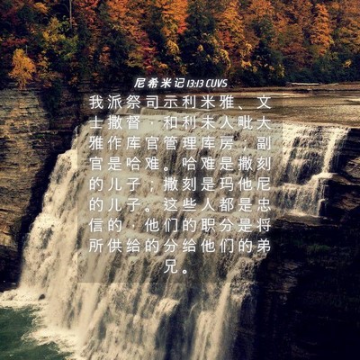 Picture 04 - 尼 希 米 记 13:13 CUVS - 我 派 祭 司 示 利 米 雅 、 文 士 撒 - Bible Verse Picture