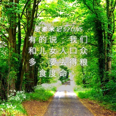 Picture 04 - 尼 希 米 记 5:2 CUVS - 有 的 说 ： 我 们 和 儿 女 人 口 众 - Bible Verse Picture