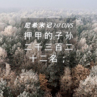 Picture 04 - 尼 希 米 记 7:17 CUVS - 押 甲 的 子 孙 二 千 三 百 二 十 二 - Bible Verse Picture