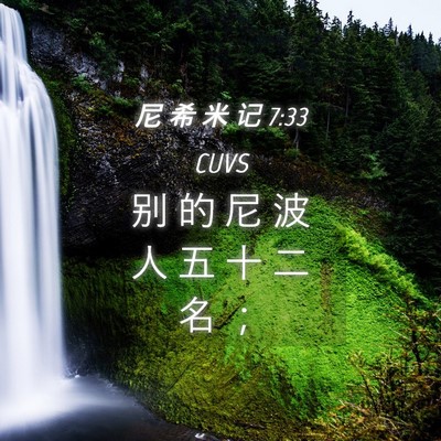 Picture 04 - 尼 希 米 记 7:33 CUVS - 别 的 尼 波 人 五 十 二 名 - Bible Verse Picture