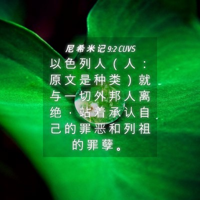 Picture 04 - 尼 希 米 记 9:2 CUVS - 以 色 列 人 （ 人 ： 原 文 是 种 类 - Bible Verse Picture