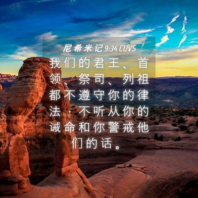 Picture 04 - 尼 希 米 记 9:34 CUVS - 我 们 的 君 王 、 首 领 、 祭 司 、 - Bible Verse Picture