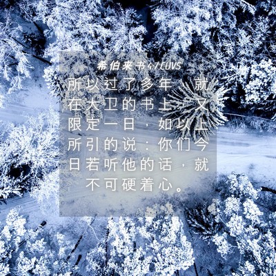 Picture 04 - 希 伯 来 书 4:7 CUVS - 所 以 过 了 多 年 ， 就 在 大 卫 的 - Bible Verse Picture