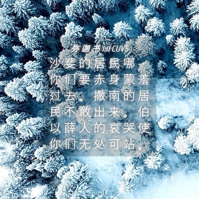 Picture 04 - 弥 迦 书 1:11 CUVS - 沙 斐 的 居 民 哪 ， 你 们 要 赤 身 - Bible Verse Picture