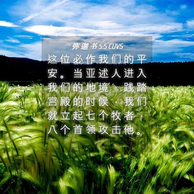 Picture 04 - 弥 迦 书 5:5 CUVS - 这 位 必 作 我 们 的 平 安 。 当 亚 - Bible Verse Picture
