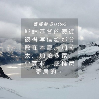 Picture 04 - 彼 得 前 书 1:1 CUVS - 耶 稣 基 督 的 使 徒 彼 得 写 信 给 - Bible Verse Picture