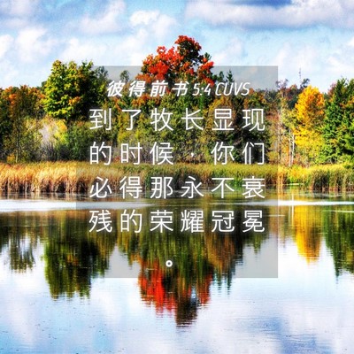 Picture 04 - 彼 得 前 书 5:4 CUVS - 到 了 牧 长 显 现 的 时 候 ， 你 们 - Bible Verse Picture