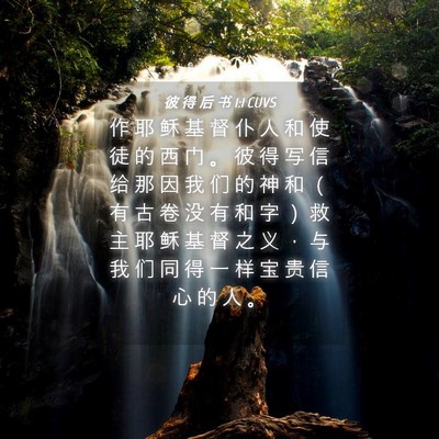 Picture 04 - 彼 得 后 书 1:1 CUVS - 作 耶 稣 基 督 仆 人 和 使 徒 的 西 - Bible Verse Picture