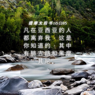Picture 04 - 提 摩 太 后 书 1:15 CUVS - 凡 在 亚 西 亚 的 人 都 离 弃 我 ， - Bible Verse Picture