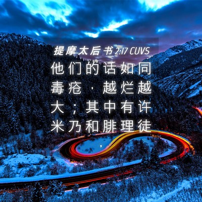 Picture 04 - 提 摩 太 后 书 2:17 CUVS - 他 们 的 话 如 同 毒 疮 ， 越 烂 越 - Bible Verse Picture