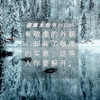 Picture 04 - 提 摩 太 后 书 3:5 CUVS - 有 敬 虔 的 外 貌 ， 却 背 了 敬 虔 - Bible Verse Picture