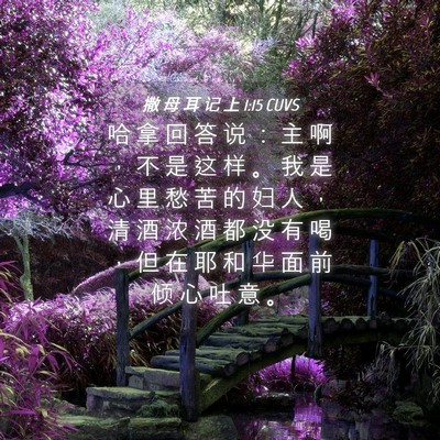 Picture 04 - 撒 母 耳 记 上 1:15 CUVS - 哈 拿 回 答 说 ： 主 啊 ， 不 是 这 - Bible Verse Picture