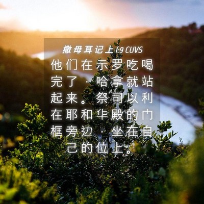 Picture 04 - 撒 母 耳 记 上 1:9 CUVS - 他 们 在 示 罗 吃 喝 完 了 ， 哈 拿 - Bible Verse Picture