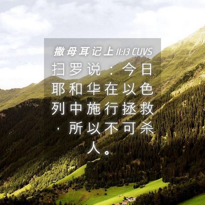 Picture 04 - 撒 母 耳 记 上 11:13 CUVS - 扫 罗 说 ： 今 日 耶 和 华 在 以 色 - Bible Verse Picture