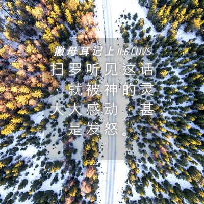 Picture 04 - 撒 母 耳 记 上 11:6 CUVS - 扫 罗 听 见 这 话 ， 就 被 神 的 灵 - Bible Verse Picture