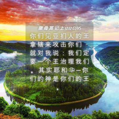 Picture 04 - 撒 母 耳 记 上 12:12 CUVS - 你 们 见 亚 扪 人 的 王 拿 辖 来 攻 - Bible Verse Picture