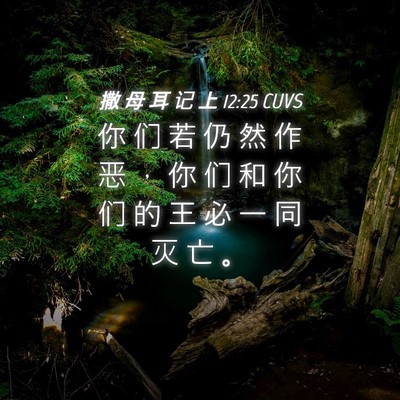Picture 04 - 撒 母 耳 记 上 12:25 CUVS - 你 们 若 仍 然 作 恶 ， 你 们 和 你 - Bible Verse Picture
