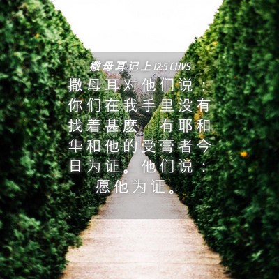 Picture 04 - 撒 母 耳 记 上 12:5 CUVS - 撒 母 耳 对 他 们 说 ： 你 们 在 我 - Bible Verse Picture