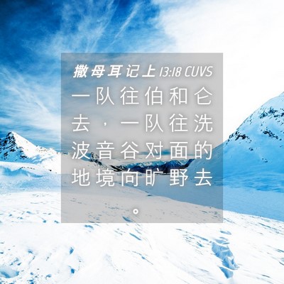 Picture 04 - 撒 母 耳 记 上 13:18 CUVS - 一 队 往 伯 和 仑 去 ， 一 队 往 洗 - Bible Verse Picture
