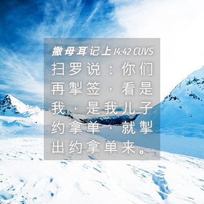 Picture 04 - 撒 母 耳 记 上 14:42 CUVS - 扫 罗 说 ： 你 们 再 掣 签 ， 看 是 - Bible Verse Picture